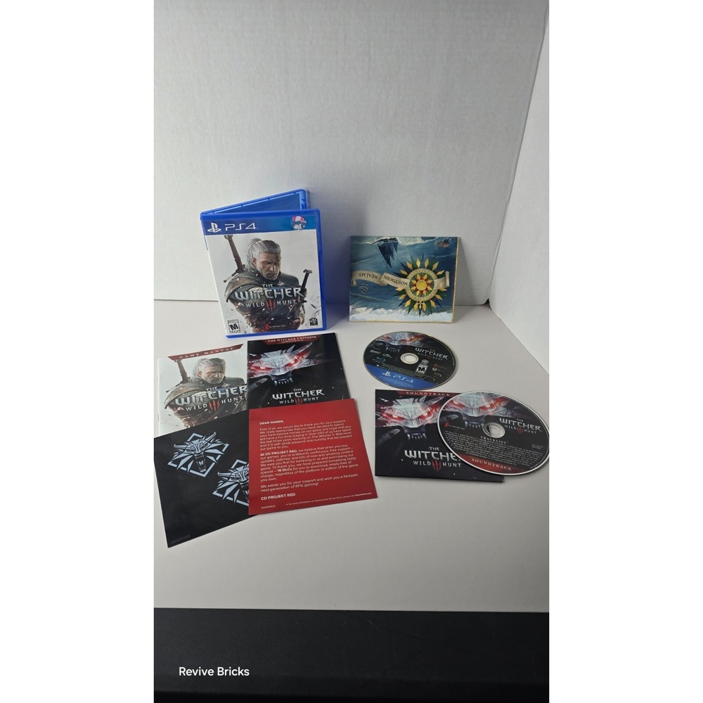 The Witcher 3 WWild Hunt Sony PlayStation 4 PS4 2019 CIB Complete W/ Extras Work